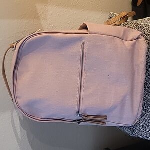 Dusty Rose and Tan Backpack NWT